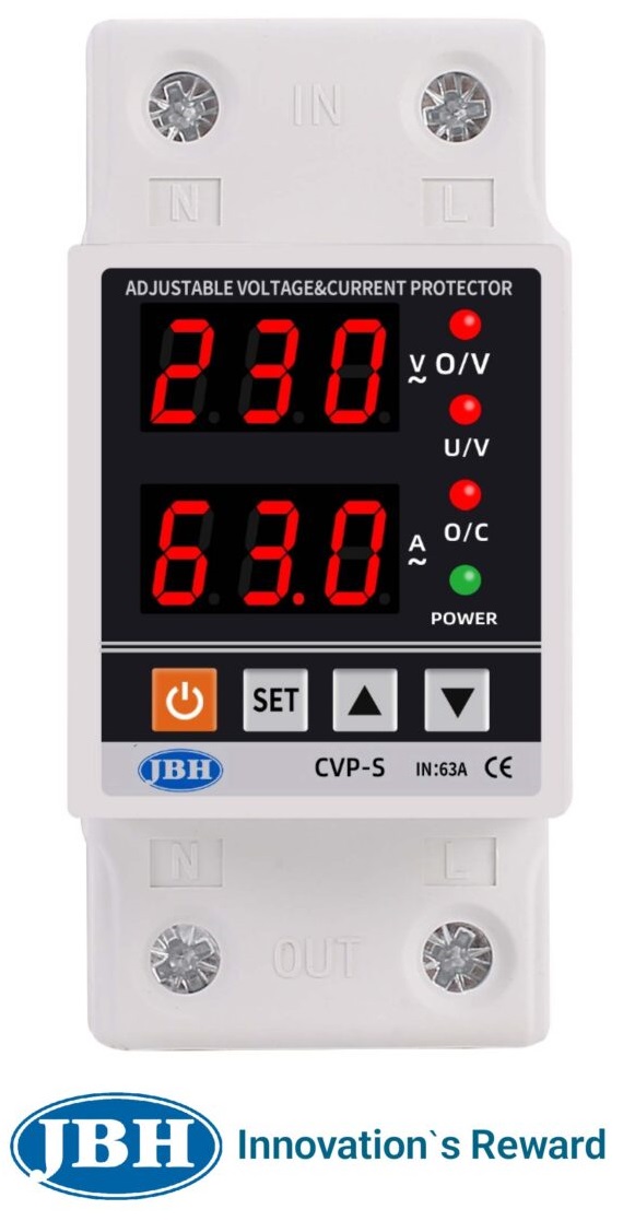 محافظ ولتاژ جریان تک فاز 80 آمپر JBH Current Voltage Protector PT42080A1