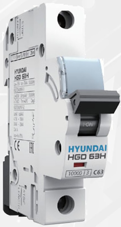 فیوز مینیاتوری MCB-1P-16A-C-6KA تک پل 16 آمپر تیپ C هیوندای HYUNDAI