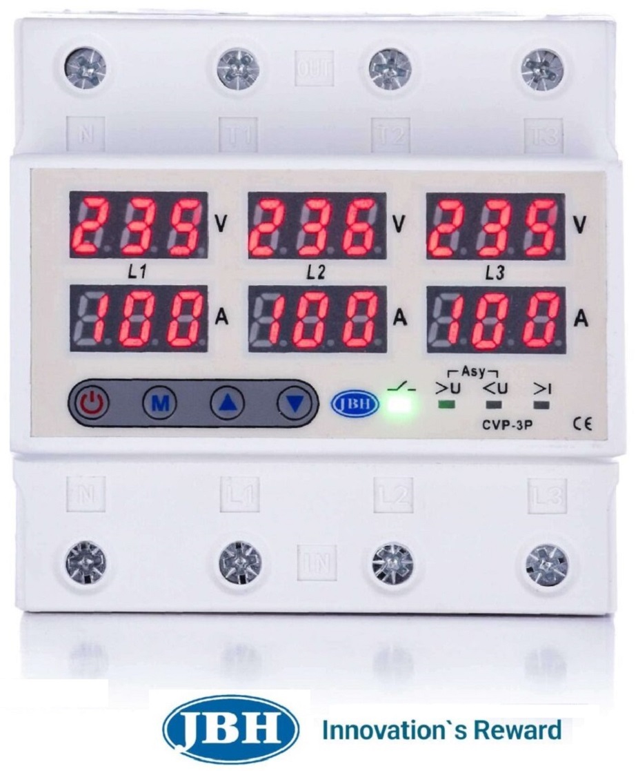 محافظ ولتاژ جریان سه فاز 100 آمپر JBH Current Voltage Protector PT44100A1